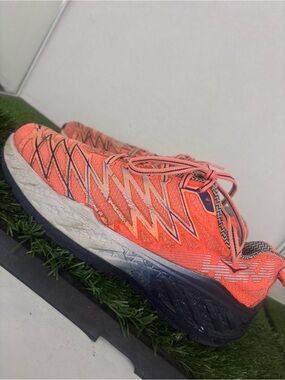 HOKA One One Womens Clayton 2 Running Orange Shoes Size 7